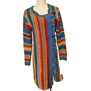 Wrangler SZ Large Western Fringe Cardigan Long Sweater Yellowstone Southwest